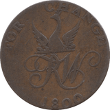 1800 HALFPENNY TOKEN WOODCOCK BANK ( REF 10 )