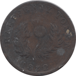 1832 HALFPENNY TOKEN NOVA SCOTIA CANADA ( REF 13 ) - Token - Cambridgeshire Coins