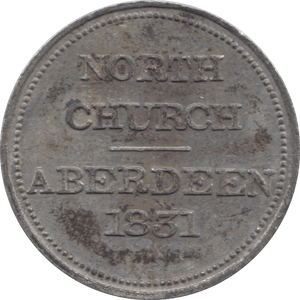 1831 TOKEN NORTH CHURCH ABERDEEN SCOTTISH PEW TOKEN ( REF 32 ) - Token - Cambridgeshire Coins