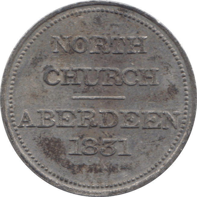 1831 TOKEN NORTH CHURCH ABERDEEN SCOTTISH PEW TOKEN ( REF 32 ) - Token - Cambridgeshire Coins