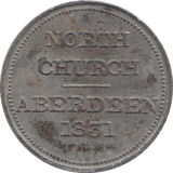 1831 TOKEN NORTH CHURCH ABERDEEN SCOTTISH PEW TOKEN ( REF 32 ) - Token - Cambridgeshire Coins