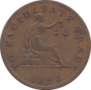 1825 HALFPENNY TOKEN TO FACILITATE TRADE CANADA ( REF 8 ) - Token - Cambridgeshire Coins