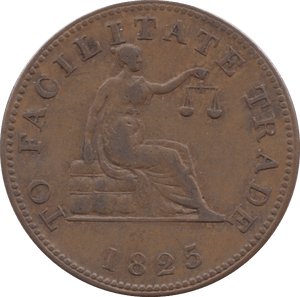 1825 HALFPENNY TOKEN TO FACILITATE TRADE CANADA ( REF 8 ) - Token - Cambridgeshire Coins