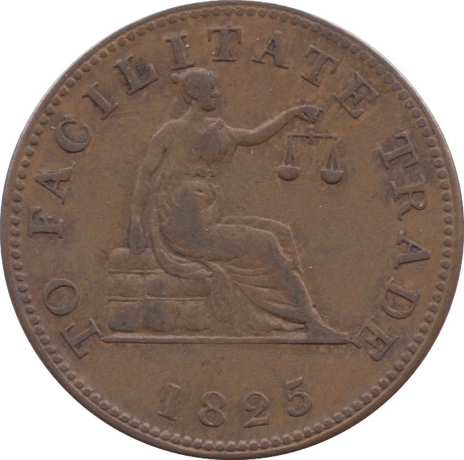 1825 HALFPENNY TOKEN TO FACILITATE TRADE CANADA ( REF 8 ) - Token - Cambridgeshire Coins