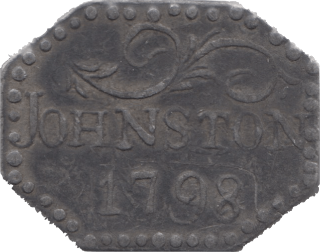 1798 TOKEN JOHNSTON SCOTTISH PEW TOKEN( REF 31 )