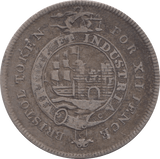 1811 SILVER TOKEN BRISTOL XII PENCE ( REF 33 )