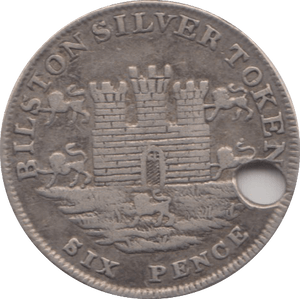 1811 TOKEN SILVER SIXPENCE BILSTON( REF 27 )