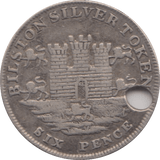 1811 TOKEN SILVER SIXPENCE BILSTON( REF 27 )