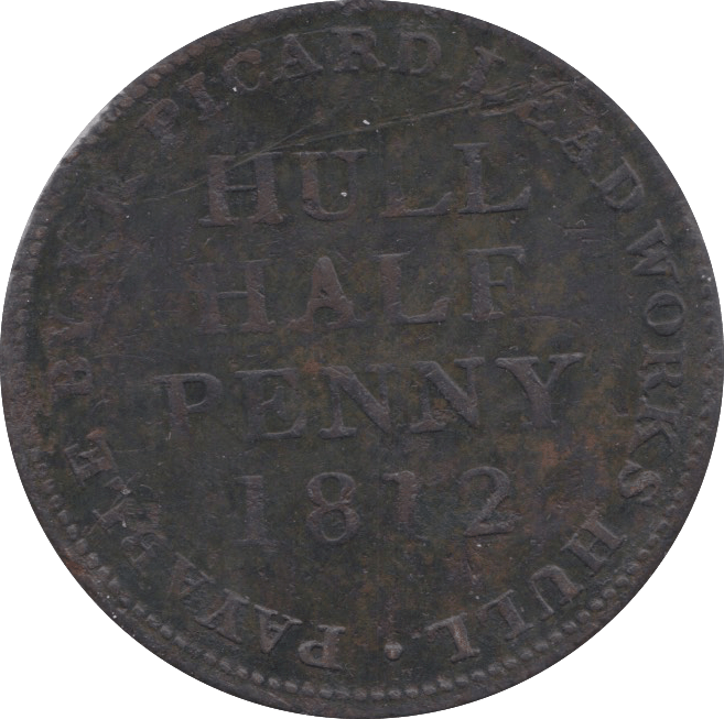 1812 HALFPENNY TOKEN HULL ( REF 7 )