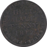 1812 HALFPENNY TOKEN HULL ( REF 7 )