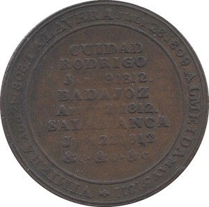 1808 HALFPENNY TOKEN CANADA DUKE OF WELLINGTON ( REF 11 )