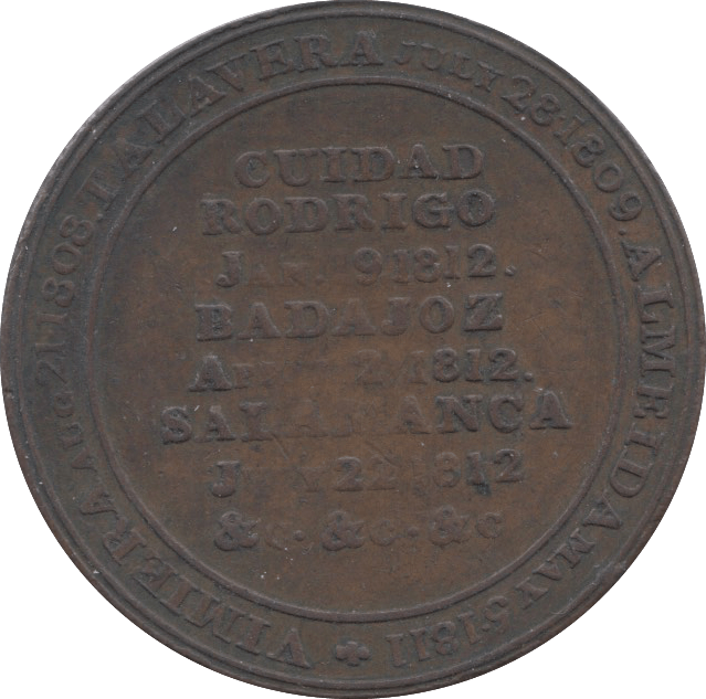 1808 HALFPENNY TOKEN CANADA DUKE OF WELLINGTON ( REF 11 )