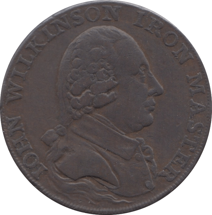 1790 HALFPENNY TOKEN WARWICKSHIRE VULCAN J.WILKENSON DH 426 ( REF 42 )