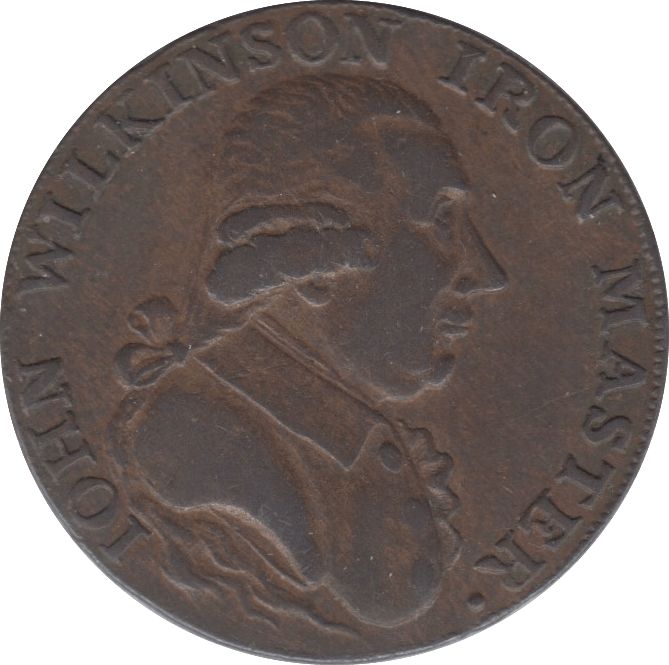 1792 HALFPENNY TOKEN WARWICKSHIRE VULCAN J.WILKENSON DH 451 C ( REF 41 )