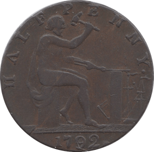 1792 HALFPENNY TOKEN WARWICKSHIRE VULCAN J.WILKENSON DH 451 C ( REF 41 )