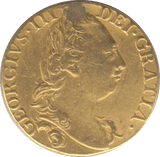 1779 GOLD ONE GUINEA GOLD ( GVF ) PLUGGED