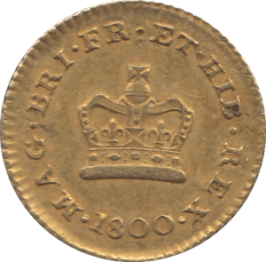 1800 GOLD THIRD GUINEA ( GVF ) GOLD GEORGE III
