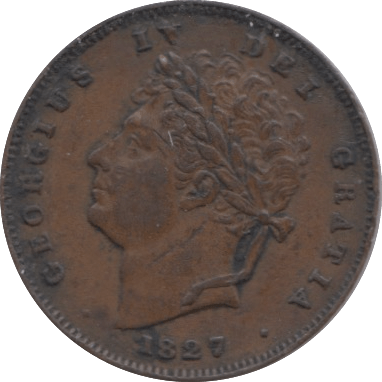 1827 THIRD FARTHING ( EF ) 3 - One Third Farthing - Cambridgeshire Coins