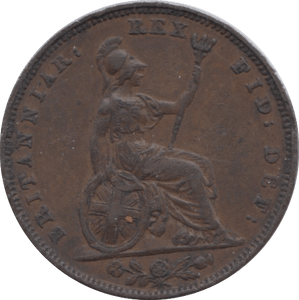 1834 FARTHING ( GVF ) 3 - Farthing - Cambridgeshire Coins