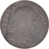 1662 CROWN ROSE BELOW BUST ( FINE )