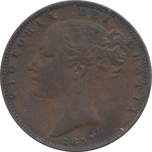 1853 FARTHING ( VF ) - Farthing - Cambridgeshire Coins