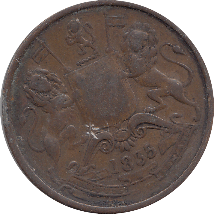 1835 1/2 ANNA BRITISH EAST INDIA - WORLD COINS - Cambridgeshire Coins