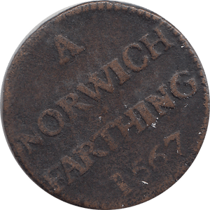 1667 FARTHING TOKEN NORWICH