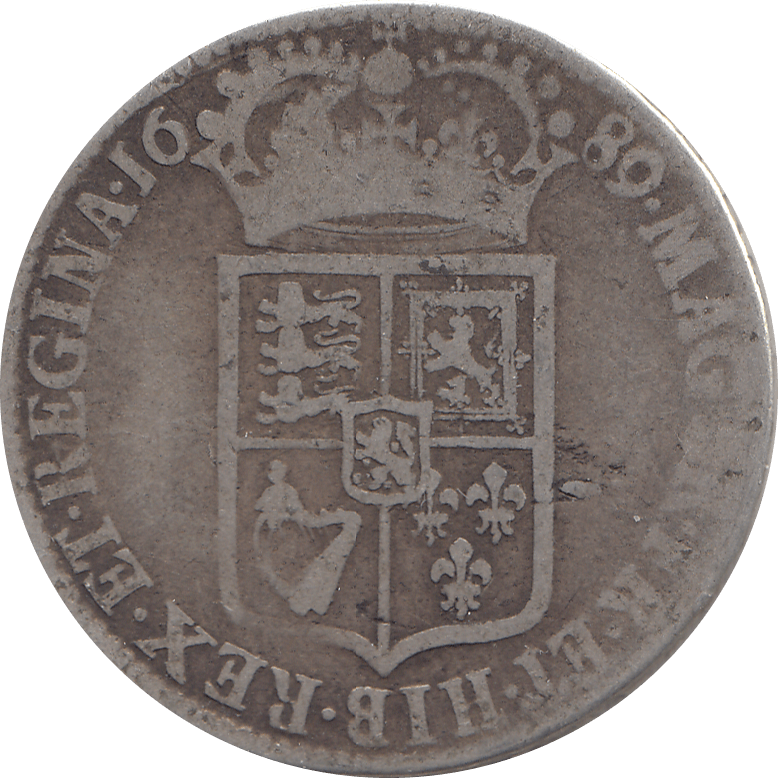 1689 HALFCROWN ( NF ) 3