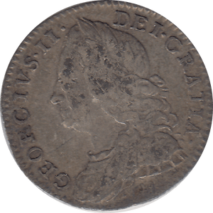 1758 SIXPENCE ( VF ) 2