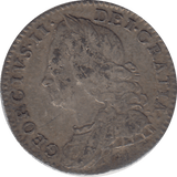 1758 SIXPENCE ( VF ) 2