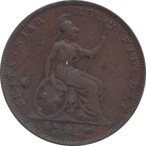 1826 FARTHING ( VF ) - Farthing - Cambridgeshire Coins