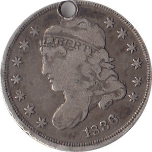 1836 SILVER FIVE CENTS USA - WORLD COIN - Cambridgeshire Coins