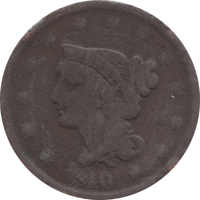 1840 ONE CENT USA - WORLD COIN - Cambridgeshire Coins