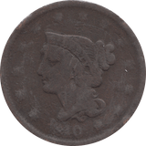 1840 ONE CENT USA - WORLD COIN - Cambridgeshire Coins