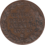 1778 2 LIARDS AUSTRIAN NETHERLANDS