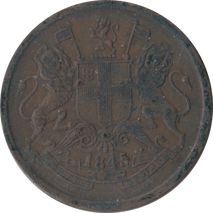 1835 1/2 ANNA BRITISH EAST INDIA - WORLD COINS - Cambridgeshire Coins