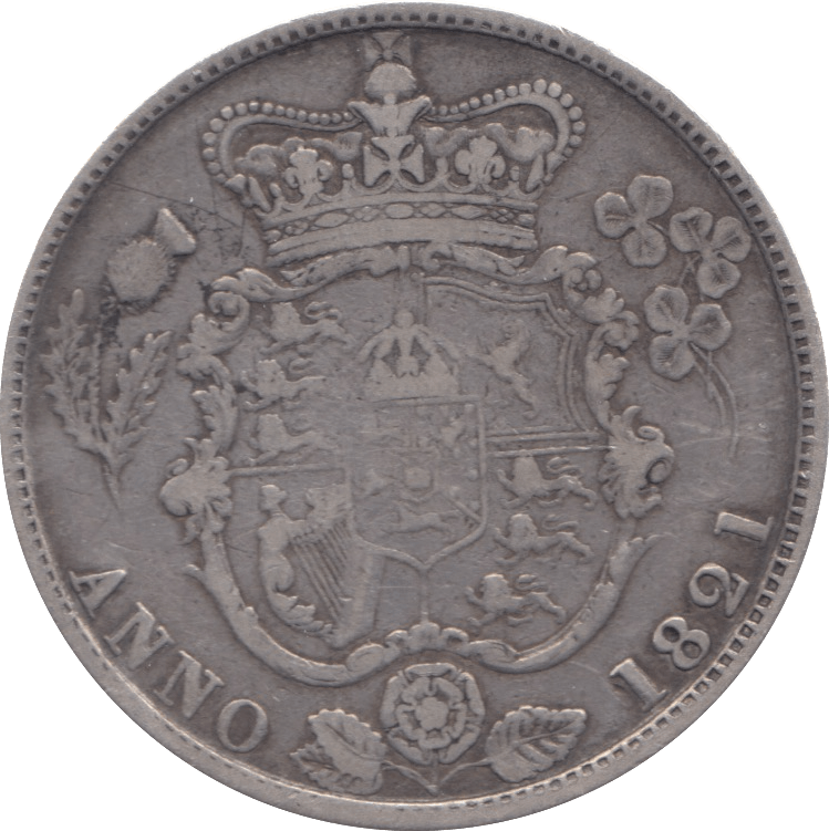 1821 HALFCROWN ( GF )