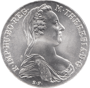 1780 SILVER THALER RESTRIKE MARIA THERESA