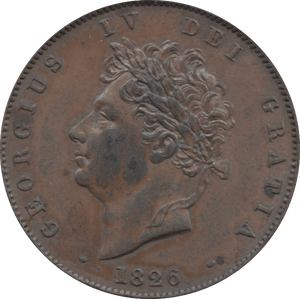 1826 HALFPENNY ( EF ) 4 - Halfpenny - Cambridgeshire Coins