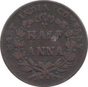 1835 HALF ANNA INDIA - WORLD COINS - Cambridgeshire Coins