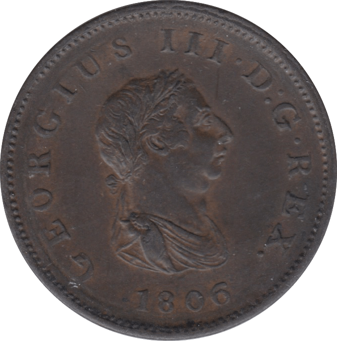 1806 HALFPENNY ( UNC ) 4