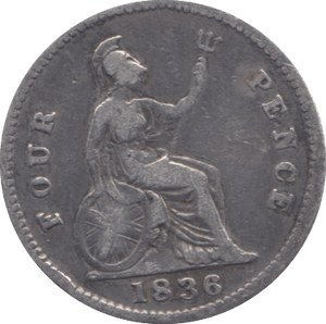 1836 FOURPENCE ( FINE ) 4 - Fourpence - Cambridgeshire Coins