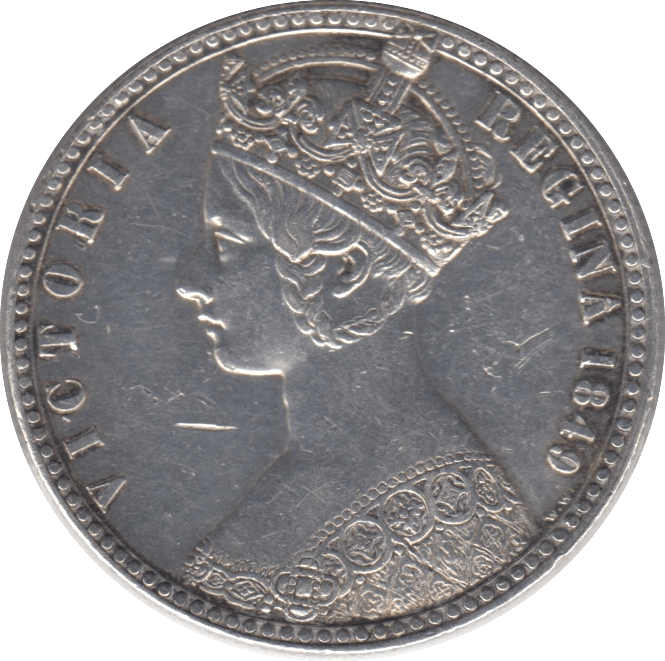 1849 FLORIN ( EF ) 12 CLEANED - Florin - Cambridgeshire Coins