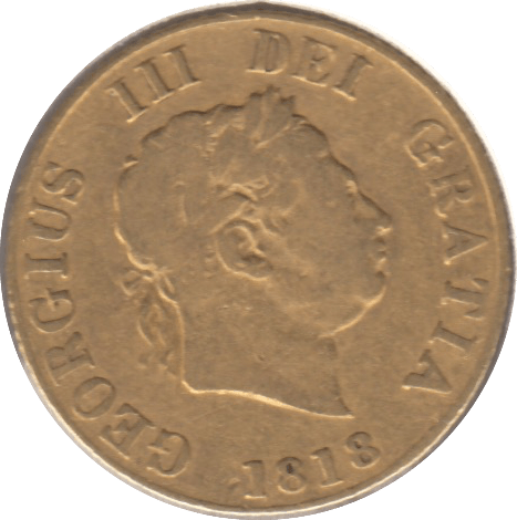 1818 GOLD HALF SOVEREIGN ( GF )
