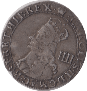 1660 - 1685  SILVER FOURPENCE ( GF ) CHARLES II