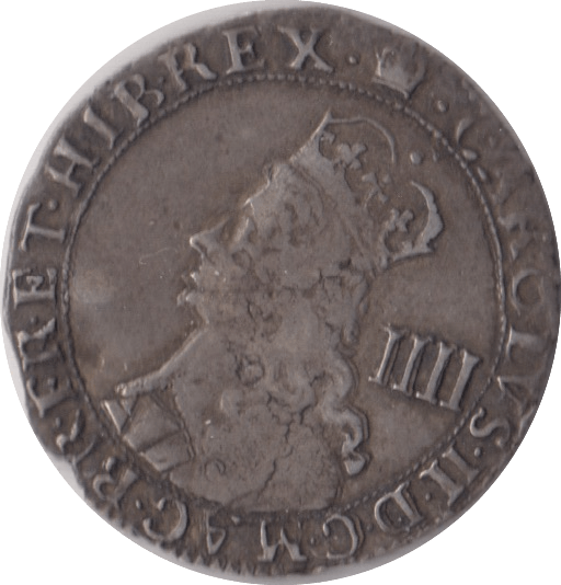 1660 - 1685  SILVER FOURPENCE ( GF ) CHARLES II