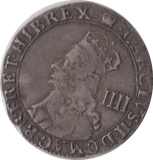 1660 - 1685  SILVER FOURPENCE ( GF ) CHARLES II