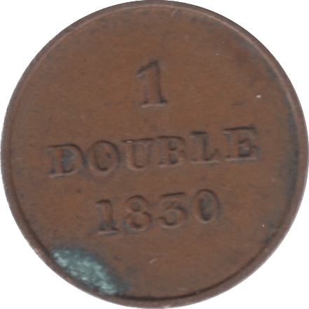 1830 GUERNSEY ONE DOUBLE - WORLD COINS - Cambridgeshire Coins