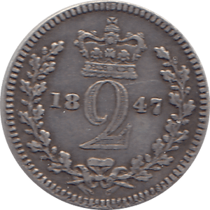 1847 MAUNDY TWOPENCE ( VF ) - Maundy Coins - Cambridgeshire Coins