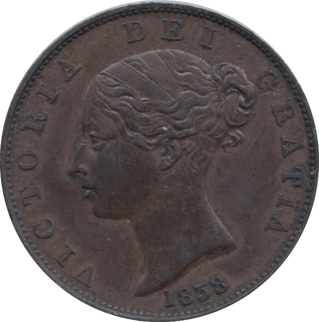 1838 HALFPENNY ( EF ) 4 - Halfpenny - Cambridgeshire Coins